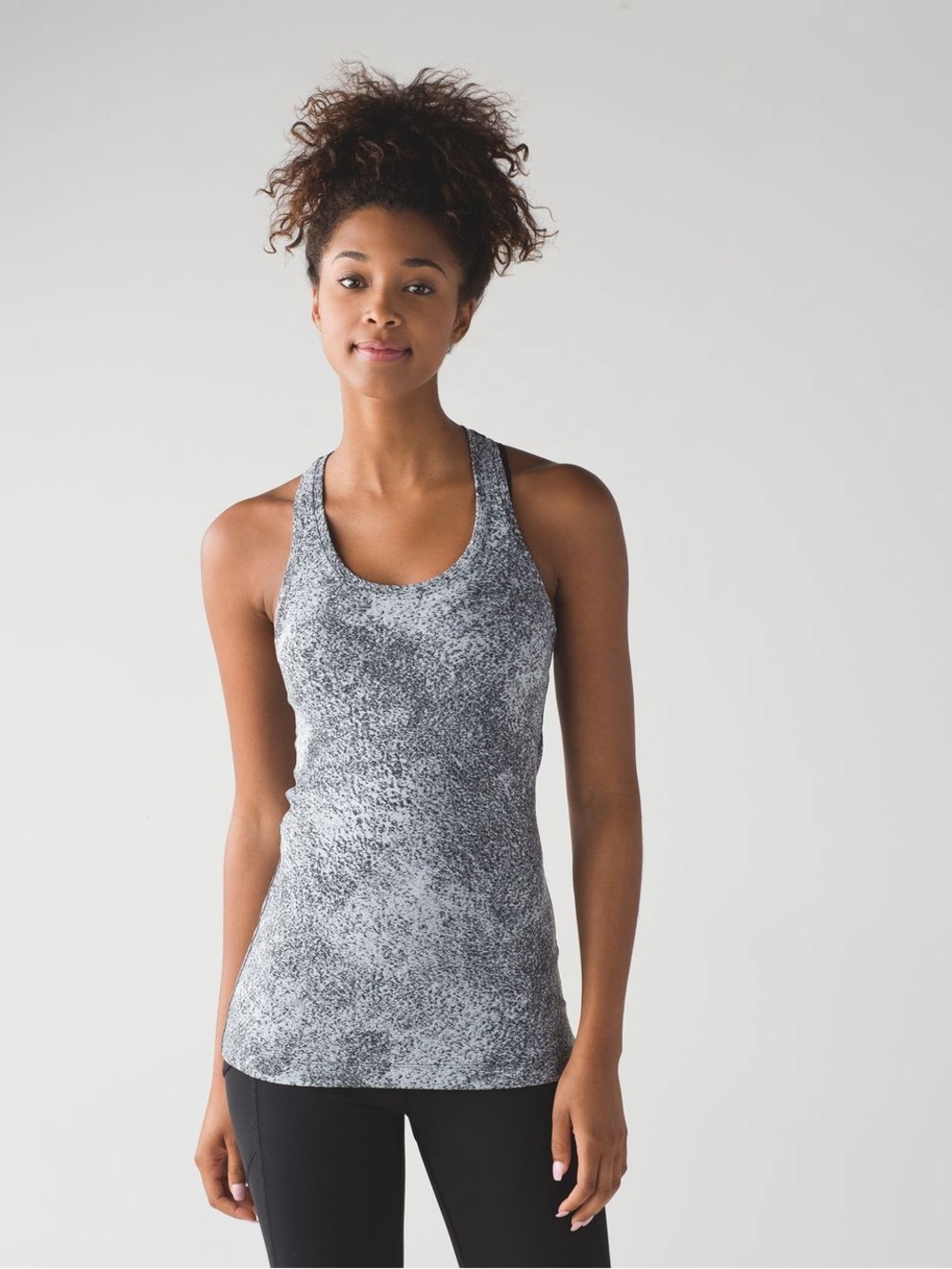 Lululemon Cool Racerback II Luon Spray Jacquard White Black (First Release)